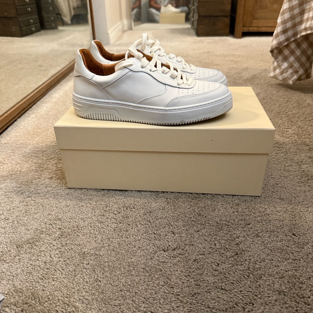 Sezane White Leather Sneakers